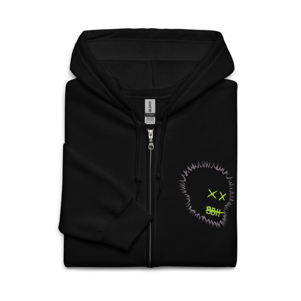 Big Bald Head 'Dark Vibes' Zip Hoodie (8876955337020)