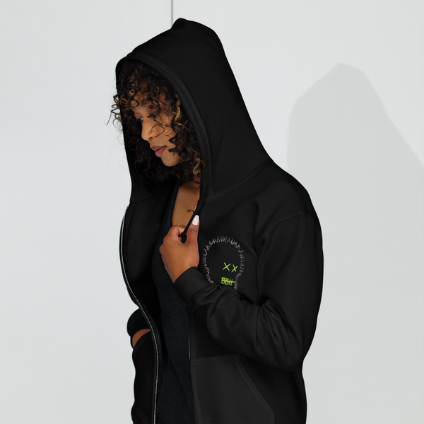 Big Bald Head 'Dark Vibes' Zip Hoodie (8876955337020)